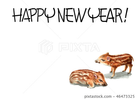 New Year's card postcard material with Uri bo New Year's card postcard material with Uri bo 46473325