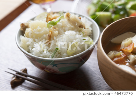 Scallop and potato cooked rice set meal 46473770