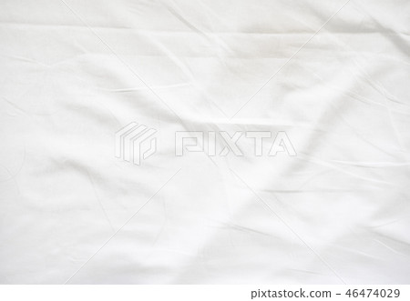 Wrinkle on white bed sheet 46474029