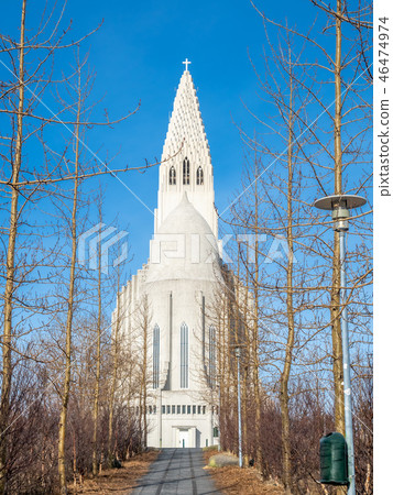 Back door of Hallgrimskirkja church, Iceland 46474974
