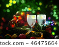 Two glasses of champagne with a Christmas decor   46475664