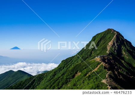 Yatsugatake ridge line longitudinal run and Mt. Fuji 46476233