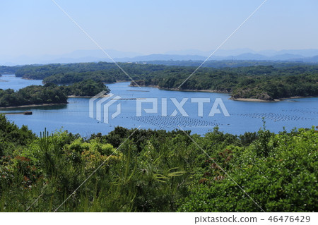 從Tomoyama Park天文台看到的Watari灣 從Tomoyama Park天文台看到的Watari灣 46476429