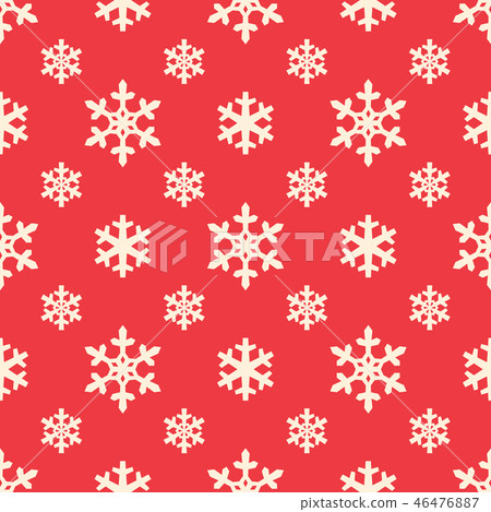 Christmas snowflakes seamless pattern - Stock Illustration [46476887 ...