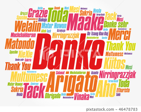 Danke (Thank You in German) Word Cloud Danke (Thank You in German) Word Cloud 46478783