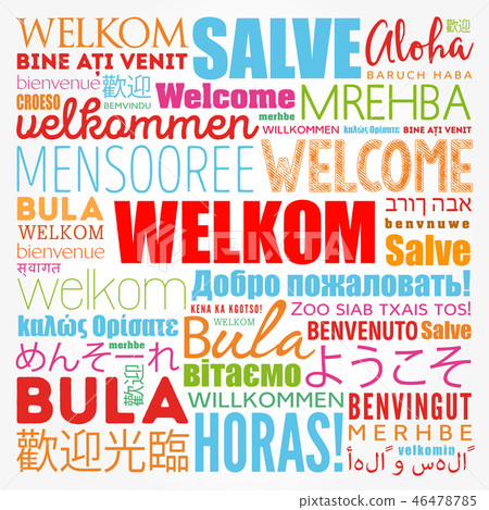 Welkom (Welcome in Afrikaans) word cloud Welkom (Welcome in Afrikaans) word cloud 46478785