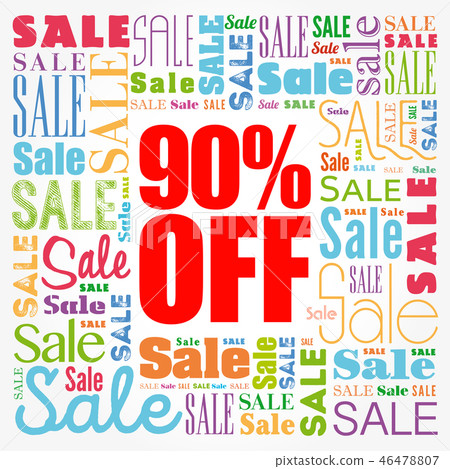 90% OFF Sale words cloud, business concept 46478807
