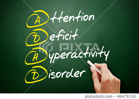 ADHD, acronym concept on blackboard ADHD, acronym concept on blackboard 46479138