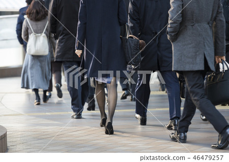 Back view of women's commute 46479257
