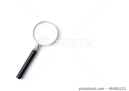 Isolated magnifying glass Isolated magnifying glass 46480222
