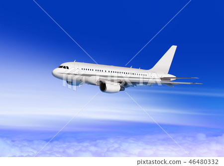 aircraft flying in cloud sky  46480332