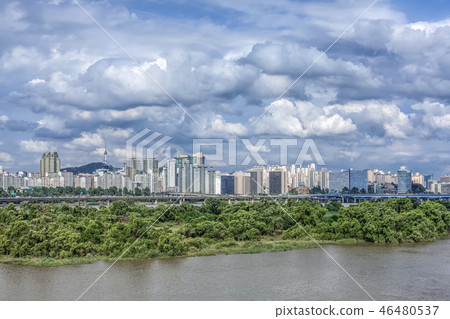 Bam島,城市,首爾,漢 Bam島,城市,首爾,漢 46480537