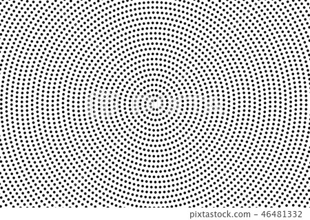 Black and white spiral polka dots pattern texture background. Op 46481332