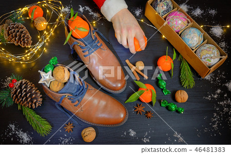 Santa with gifts 46481383