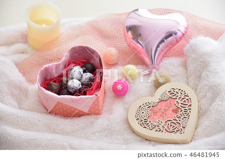 Valentine image, heart, chocolate Valentine image, heart, chocolate 46481945