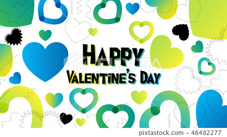 Valentine header in trendy color transition style 46482277