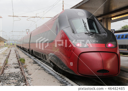 The Italo train at Venice Santa Lucia station. 46482485