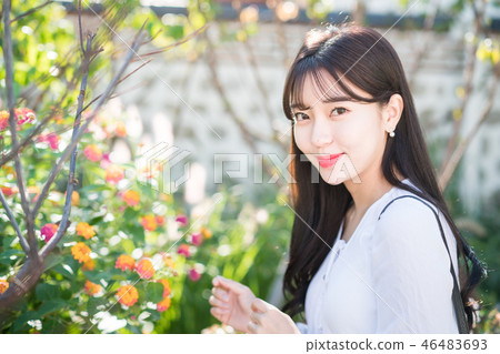 female woman college girl cute city romantic leisure female woman college girl cute city romantic leisure 46483693
