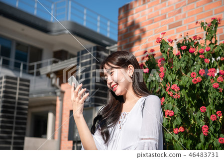 female woman college girl cute city romantic leisure female woman college girl cute city romantic leisure 46483731