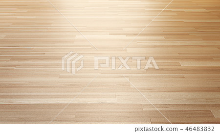 Wood parquet floor 3d perspective rendering 46483832
