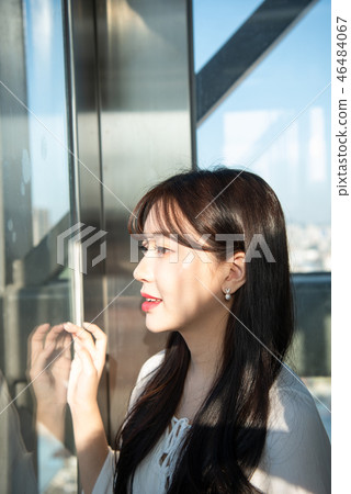 female woman college girl cute city romantic leisure 46484067