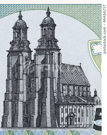 Image of the Cathedral in Gniezno from Polish mone 46484257