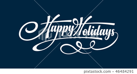 Happy Holidays text 46484291