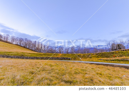 Beautiful landscape view of  Hakuba in the winter 46485103