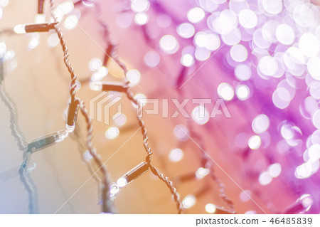 New Year glowing garland with bokeh 46485839