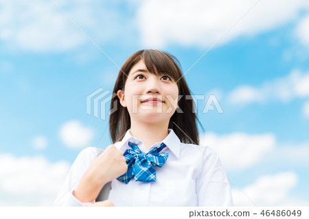 High school girl high school student student smile 46486049
