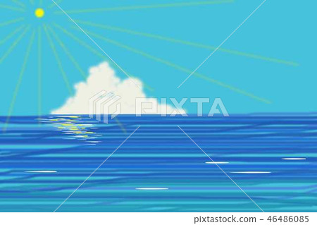 白雲和藍色的大海 白雲和藍色的大海 46486085