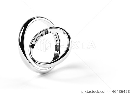 Eternal love and two engraved rings 46486438