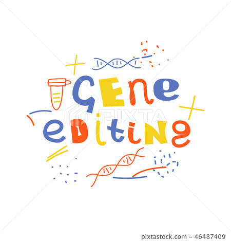 gene dna editing vector concept in bright colors gene dna editing vector concept in bright colors 46487409
