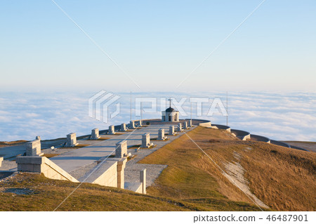 Italian alps landmark. First world war memorial 46487901