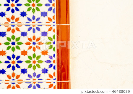 Traditional ornamental Spanish decorative tiles 46488029