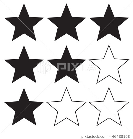 star rating icon on white background. flat style. star rating icon on white background. flat style. 46488168