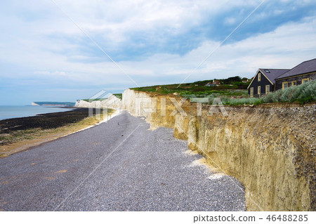 Great Britain Seven Sisters White Cliffs From Above The Cliffs 46488285