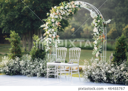 Wedding settings at scenic place 46488767