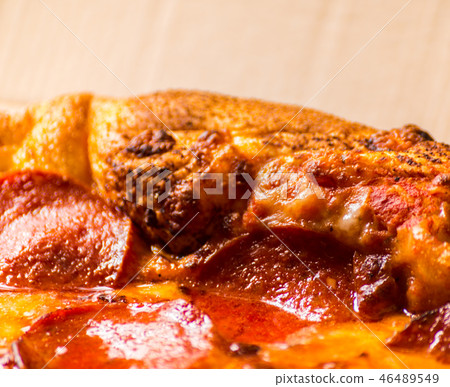 Close up on delicious pizza in cardboard 46489549
