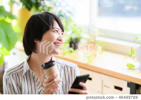 Office business smartphone woman business woman 46489789