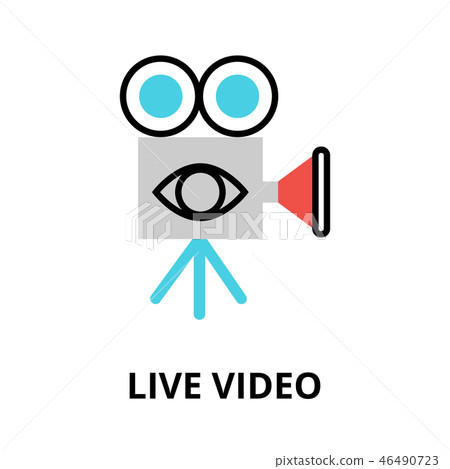 Concept of live video, vector illustration 46490723