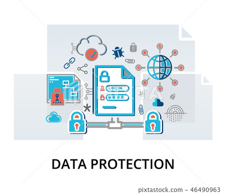 Infographic concept of internet security Infographic concept of internet security 46490963