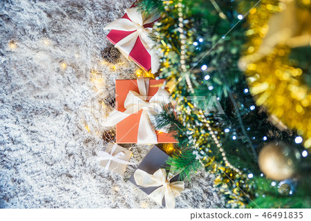 Top view composition of present boxes Top view composition of present boxes 46491835