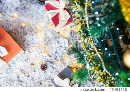 Top view composition of present boxes Top view composition of present boxes 46491836