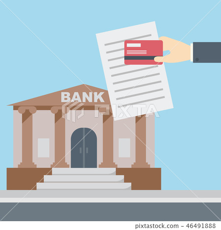 Hand credit card document bank 46491888