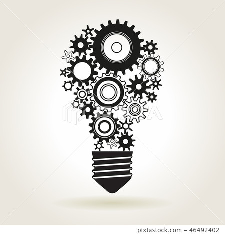 Light bulb with cogs 46492402