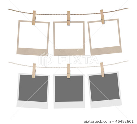 Two Polaroid Photo Frames Stock Illustration 46492601 Pixta