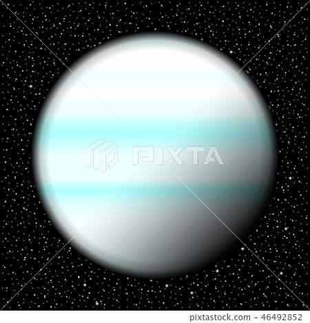 Planet and starry sky. 46492852