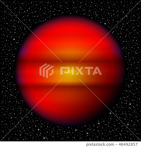 Planet and starry sky. 46492857