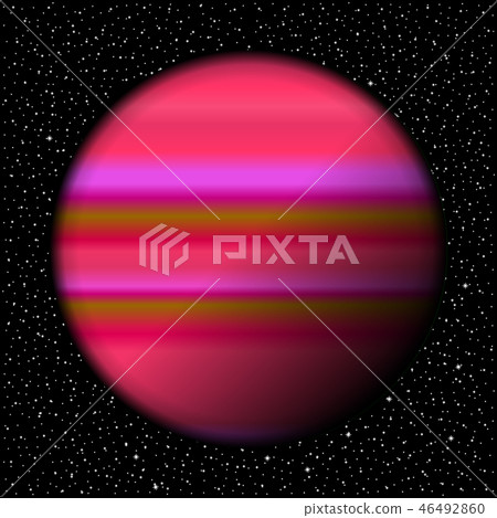 Planet and starry sky. 46492860